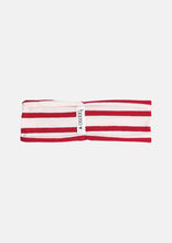 Load image into Gallery viewer, Booso Sweatband - Red &amp; Ecru Striped