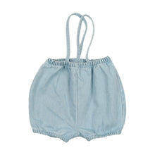 Load image into Gallery viewer, Lil Legs Bubble Suspender Shorts - Light Wash