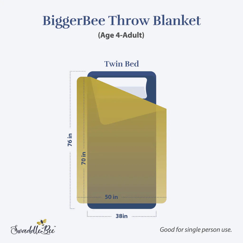 Swaddle Bee BiggerBee Throw Blanket - Ivory