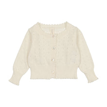 Load image into Gallery viewer, Lil Leg Heart Open Knit Cardigan - Cream
