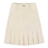 Mini Nod Pleated Heavy Mini Skirt - White