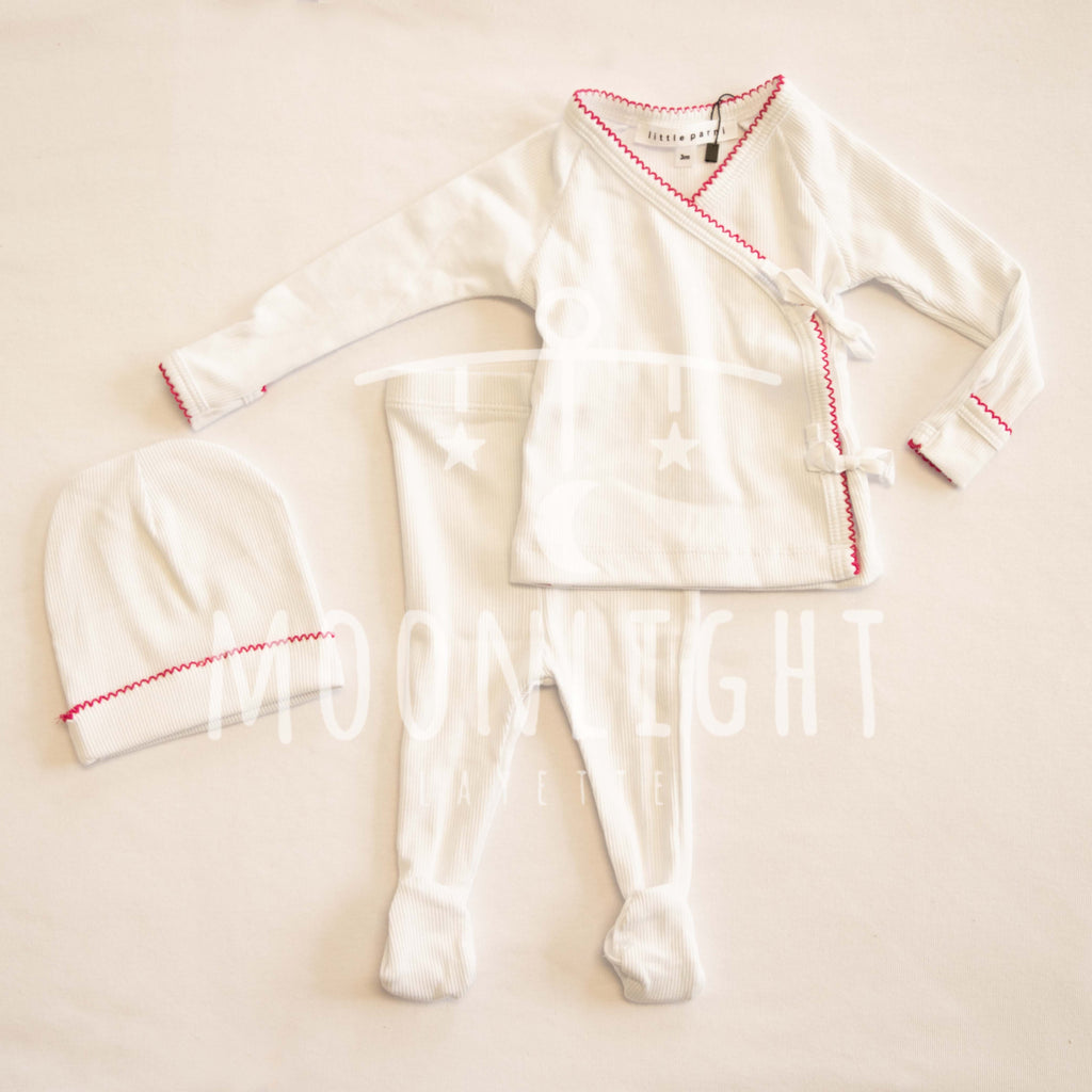 Little Parni K432 Baby Pico Two Piece - White/Pink