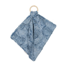 Load image into Gallery viewer, Peluche Mini Lux Fur With Wooden Ring - Bluewash Heather