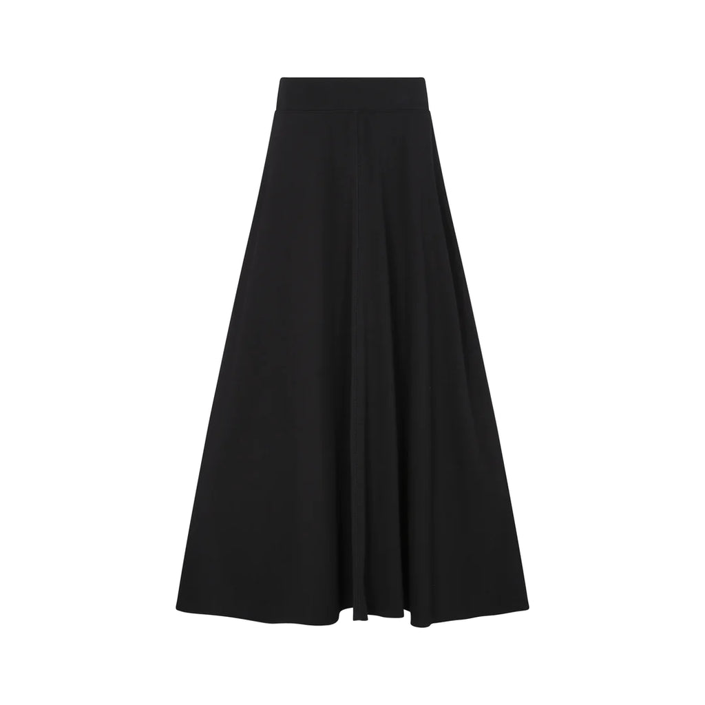Heven H13 Classic Cotton Jersey Maxi Skirt - Black