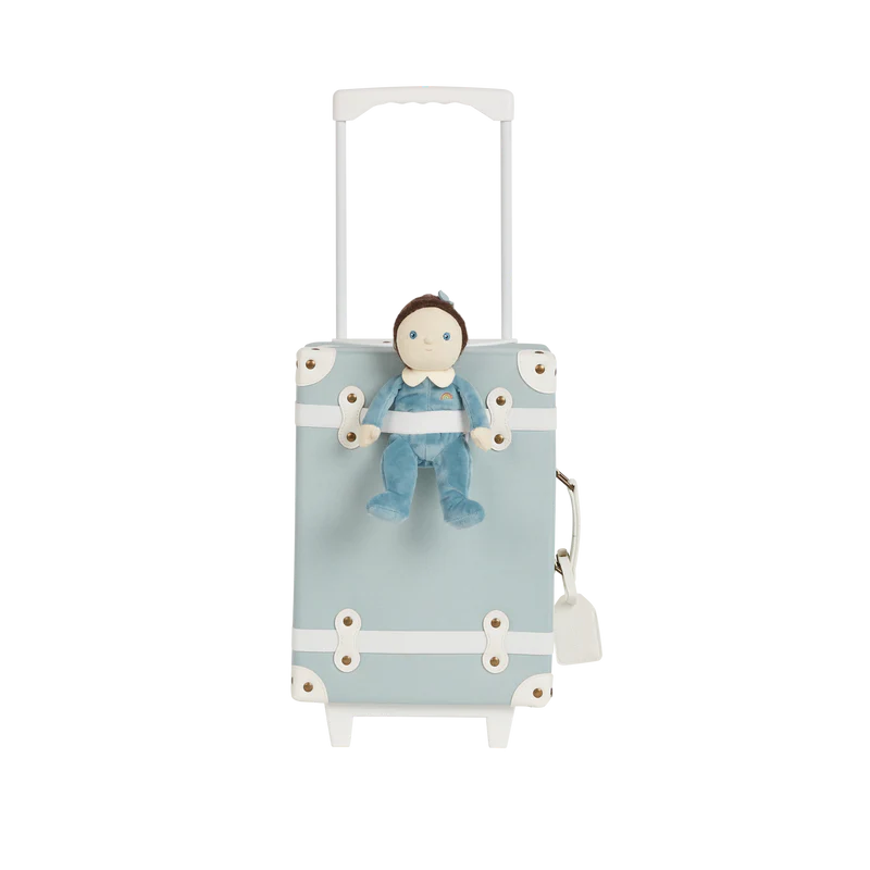 Olliella See-ya Suitcase - Steel Blue