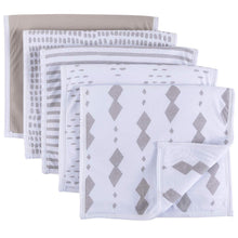 Load image into Gallery viewer, Ely&#39;s &amp; Co Absorbent Burp Cloths, 5-Pack - Taupe