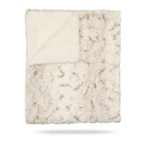 Load image into Gallery viewer, Peluche Speckled Beige and Natural Lux Fur Blanket