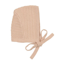 Load image into Gallery viewer, Peluche Ribbed Knit Bonnet - Rose
