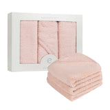 Ely's & Co. Solid Scalloped Wash Cloth Set (3 Pack) - Pink