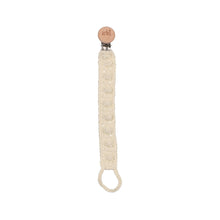 Load image into Gallery viewer, Arbii Crochet Pacifier Clip - Cream