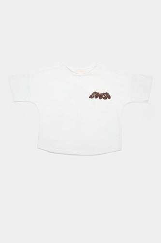 Booso Logo Tee - Ecru/Brown *Runs Big*