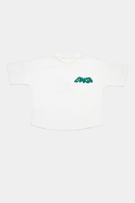 Booso Logo Tee - Ecru/Green