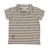 Farren & Me Boys Polo - Navy Stripes