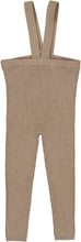 Load image into Gallery viewer, Lil Legs Knit Suspender Leggings - Misty Oat