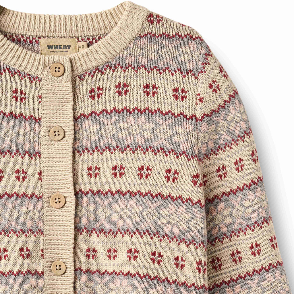 Wheat Vikki Jacquard Cardigan - Off White
