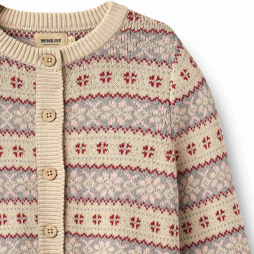 Wheat Vikki Jacquard Cardigan - Off White