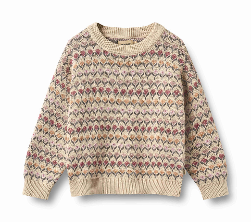 Wheat Harlow Jacquard Pullover - Off White