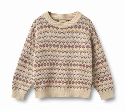 Wheat Harlow Jacquard Pullover - Off White