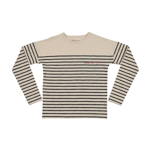 Farren & Me Drop Sleeve Top - Navy Stripes