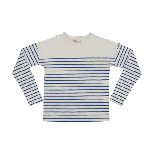 Farren & Me Drop Sleeve Top - Royal Blue Stripes