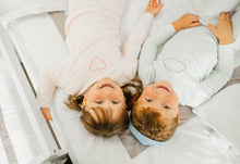 Load image into Gallery viewer, Little Label Cloud Herringbone Pajama - Light Blue