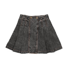 Load image into Gallery viewer, Farren &amp; Me Denim Pleated Skirt - Black