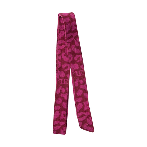 Limited Edition Leopard Knit Hair Tie - Raspberry
