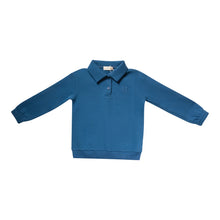 Load image into Gallery viewer, Numu Embroidered Fan Polo Sweatshirt - Storm Teal