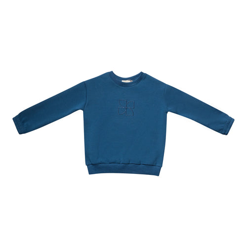 Numu Embroidered Fan Sweatshirt - Storm Teal
