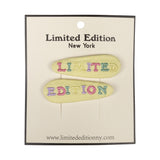 Limited Edition Embroidered Logo Snap Clip Set - Yellow