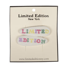 Load image into Gallery viewer, Limited Edition Embroidered Logo Snap Clip Set - White