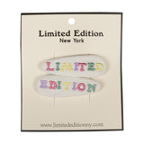 Limited Edition Embroidered Logo Snap Clip Set - White