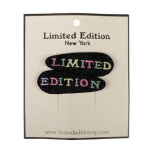 Load image into Gallery viewer, Limited Edition Embroidered Logo Snap Clip Set - Black Denim