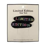 Limited Edition Embroidered Logo Snap Clip Set - Black Denim