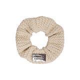 Limited Edition Crochet Raffia Scrunchie - Pale Beige