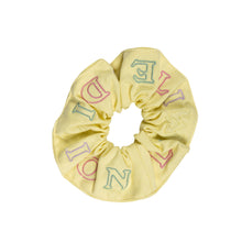Load image into Gallery viewer, Limited Edition Embroidered Logo Scrunchie - Yellow