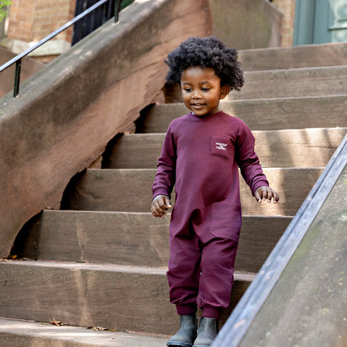 Rooie And Friends Baby Boiler Suit - Mauve