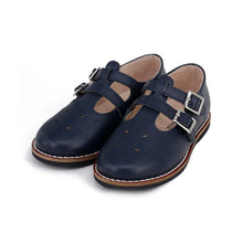 Load image into Gallery viewer, Camille Shoes Estella Clunky Navy Leather