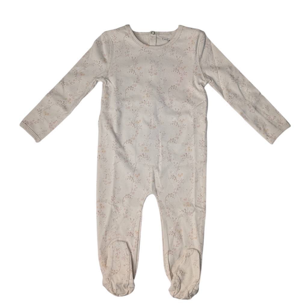 Lovely Littles Printed Footie - Joy Pink