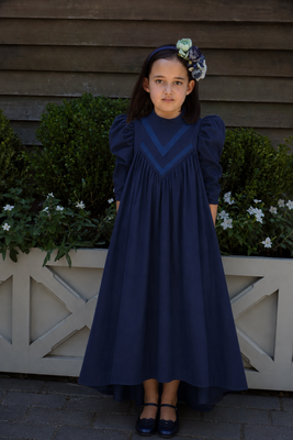 Tia Cibani 3/4 Sleeve Maxi Dress - Blue