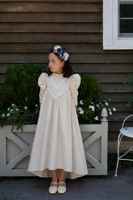 Tia Cibani 3/4 Sleeve Maxi Dress - Ivory