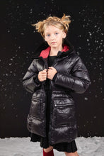 Load image into Gallery viewer, Ellabee Chloe Long Down Jacket - Black
