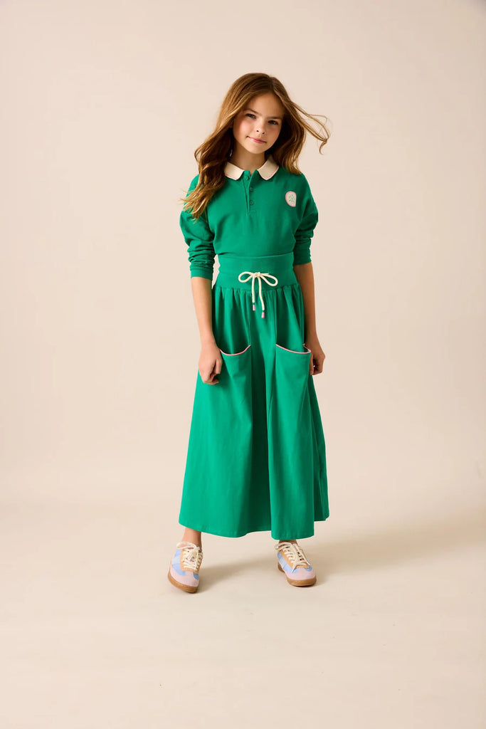 Lil Legs Boating Crew Maxi Skirt - Electric Green