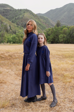 Farren & Me Swing Polo - Washed Blue