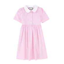 Load image into Gallery viewer, Elle Rae Pinstripe Pink Dress (Short Sleeve)