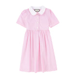 Elle Rae Pinstripe Pink Dress (Short Sleeve)