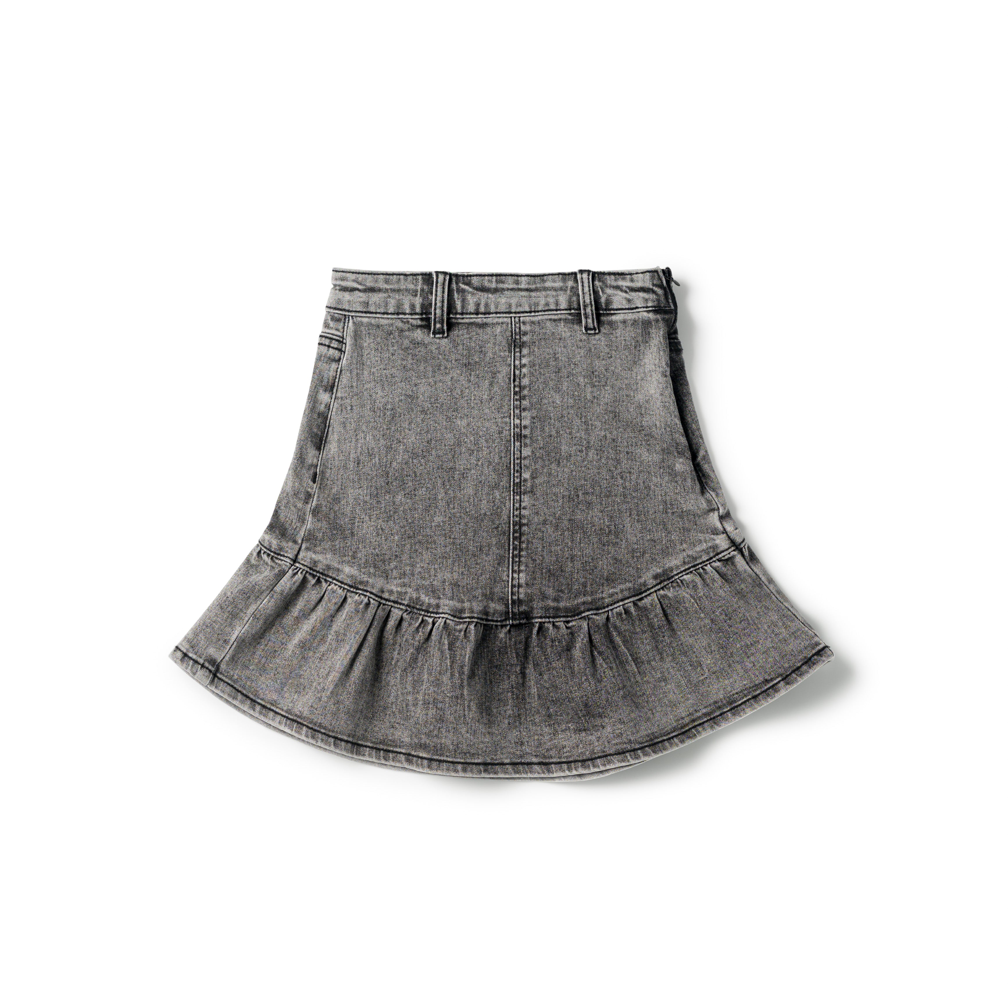 Birnham On The Sea Ruffle Skirt - Black Wash – Moonlight