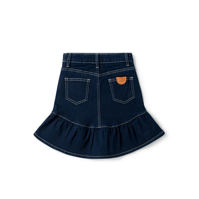 Birnham On The Sea Ruffle Skirt - Indigo