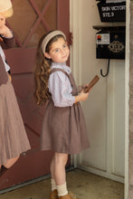 Load image into Gallery viewer, NouNelle Brown Scallop Jumper And Pinstripe Shirt Set