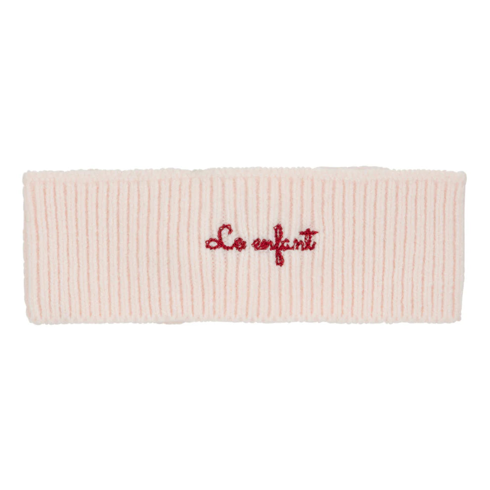 Le Enfant Knit Toddler Twist Headband - Pale Pink